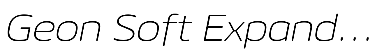 Geon Soft Expanded Extra Light Italic
